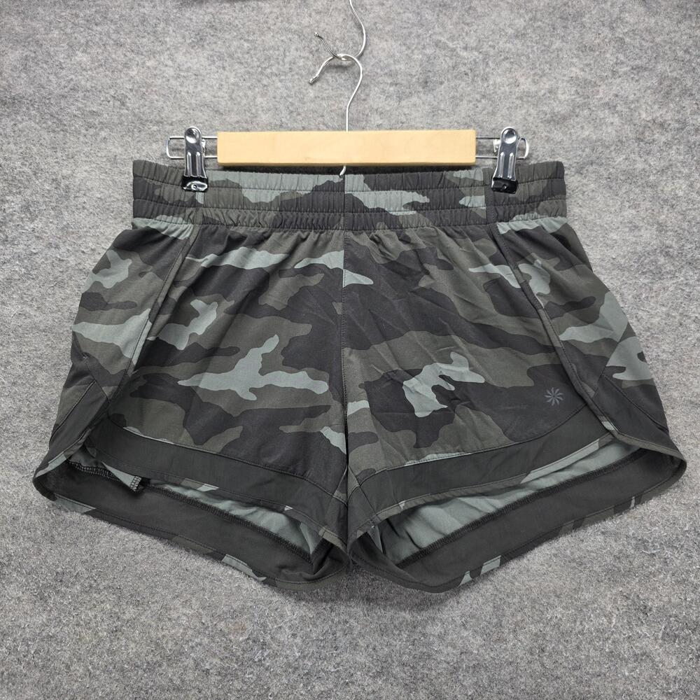 Athleta Shorts Womens S Green 3 In Lined Running Athletic Camo Mesh Pockets
